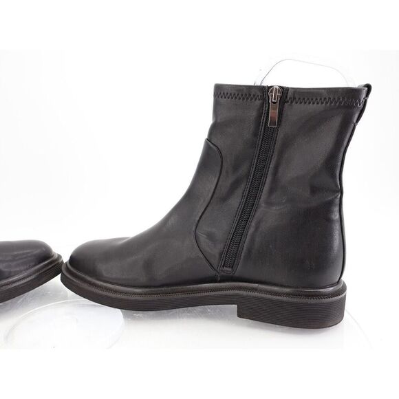 Franco Sarto Womens Astina Ankle Boots Block Heel Zip Up Manmade Black 9M - Picture 8 of 11